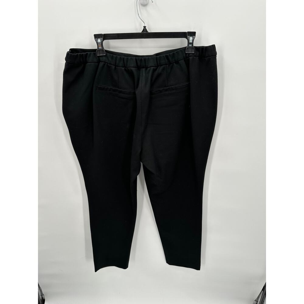 H By Halston Faux Leather Panel Black Dress Pants // 18W - Picture 6 of 7